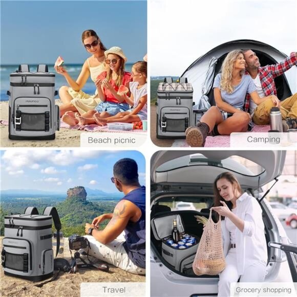 Large Waterproof Insulated Cooler Backpack for Men & Women, Leak Proof Cooler